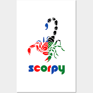 Scorpio - Scorpy full Colored Logo T-shirt for Birthday Gift Posters and Art